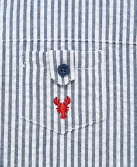 Little Me Baby Boys' Lobster Embroidery Sunsuit and Hat, 2-Piece Set