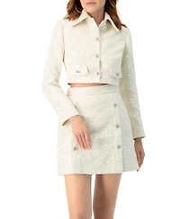 Ivonne Women's Short Sequin Jacket