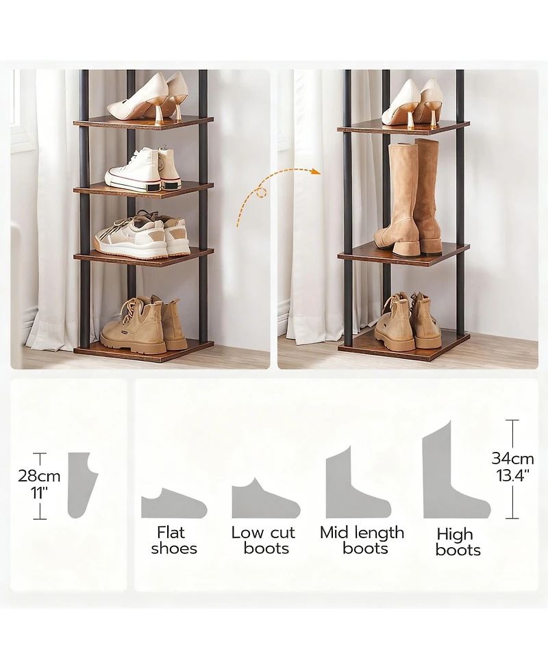 Yigii Narrow Vertical Shoe Rack, Space-Saving, Easy Assembly