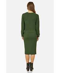 Yumi Women's Sleeve Button Detail Jumper