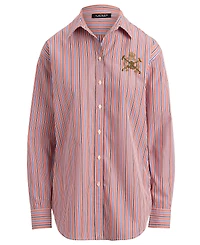 Lauren Ralph Petite Relaxed-Fit Collared Shirt