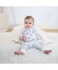 The Peanutshell Baby Girls Strawberry Sweet Treats Cotton Footless Pajamas