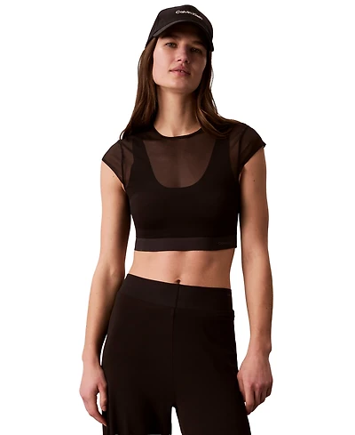 Calvin Klein Performance Women's Short-Sleeve Sport Sculpt Top