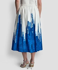 Dkny Women's Printed Abstract Pull-On Midi Skirt