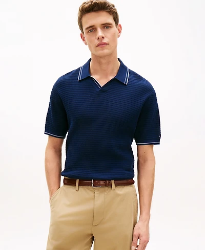 Tommy Hilfiger Men's Medium Texture Regular-Fit Polo Shirt