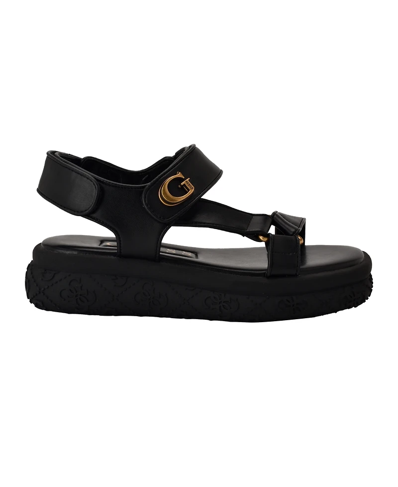 Guess Women's Lanara Quattro G Sporty Platform Footbed Sandals
