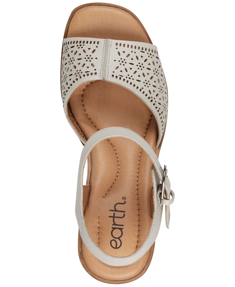 Earth Women's Quinty Leather Platform Dress Sandals