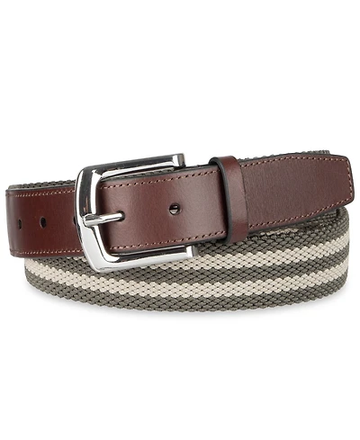 Cole Haan Men's Striped Stretch Cord Casual Belt