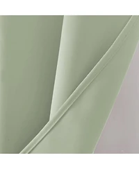 Rt Designers Collection 100% Polyester 250 Gsm Riley 100% Blackout Grommet Panel 54" x 45" Sage