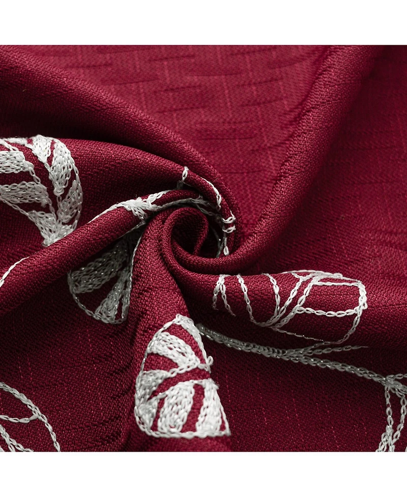 Rt Designers Collection 100% Polyester 140 Gsm Reed Embroidered Grommet Curtain Panel