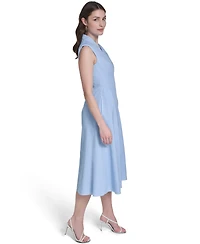 Vince Camuto Women's Striped V-Neck Midi Dress