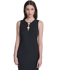 Vince Camuto Women's Ring Cut-Out Detail Midi Dress