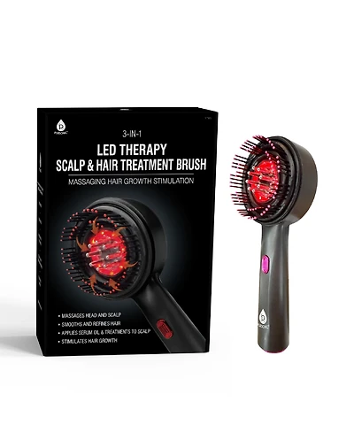 Pursonic 3-in-1 Led Therapy Scalp & Hair Treatment Brush – Stimulate Growth, Boost Volume, Enhance Health