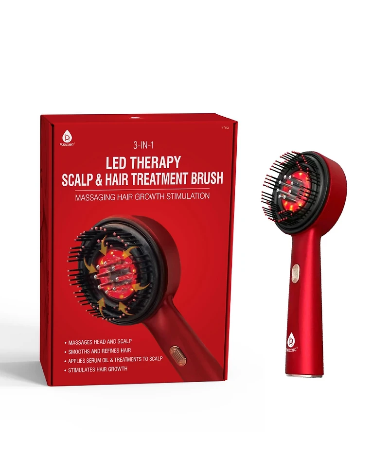 Pursonic Light Led Scalp & Hair Therapy Brush & Advanced Facial Cleansing