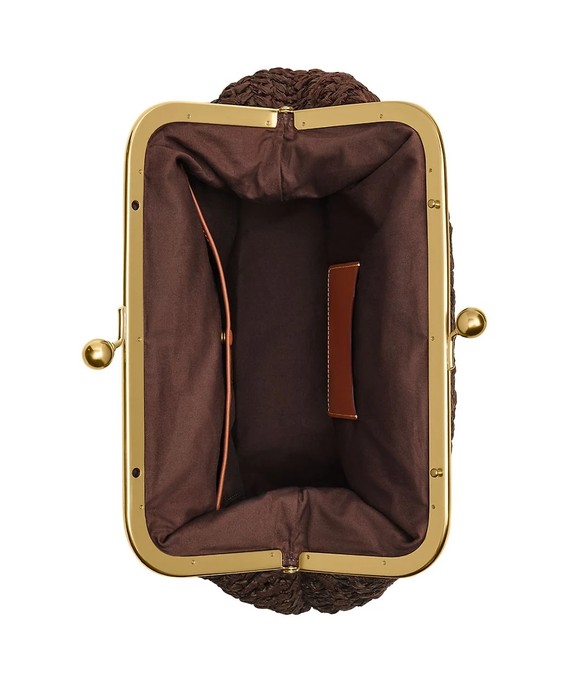 Coach Straw Kisslock Small Frame Bag 27