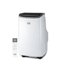 "Black+Decker 8,000 Btu portable Ac with remote and window kit, cools rooms up to 400 sq. ft., model BPACT08WT."