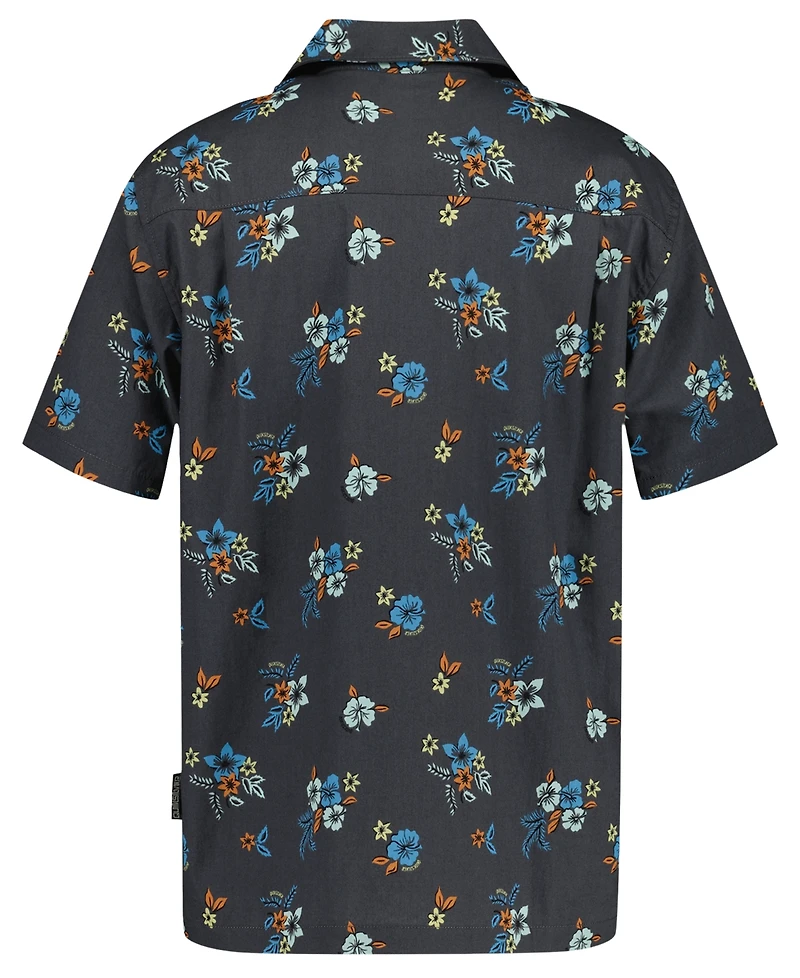 Quiksilver Boys' 8-20 Island Flowers Printed Button-Up Shirt