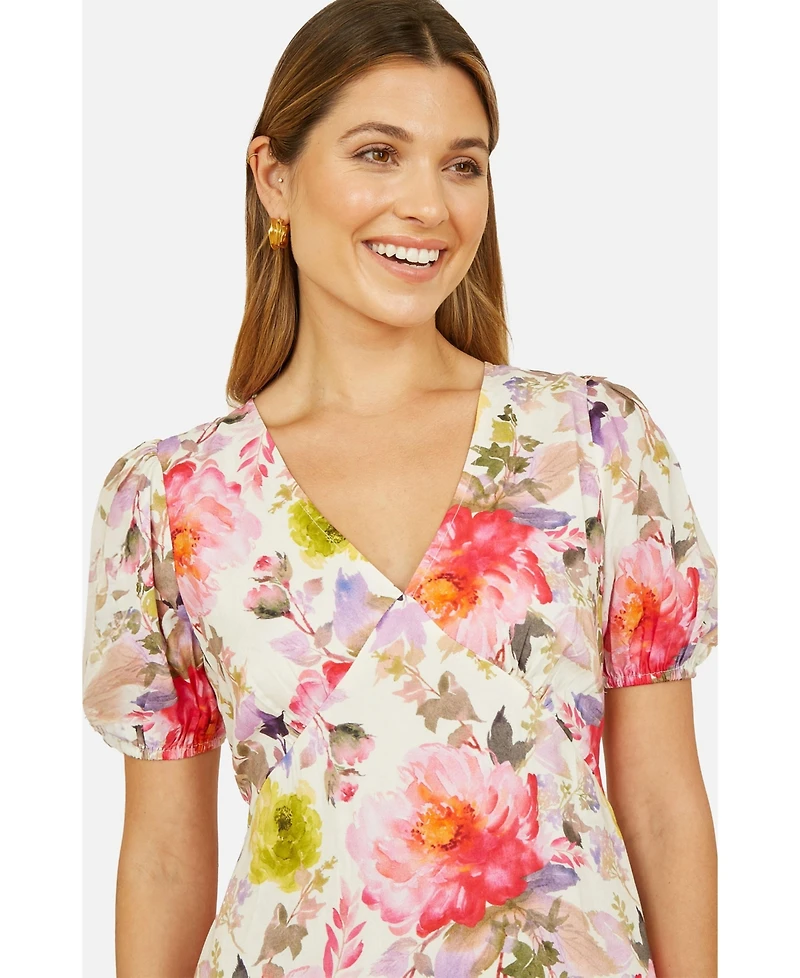 Yumi Women's Floral Midi Dress