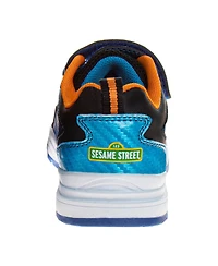 Sesame Street Kids Cookie Monster Light Up Hook & Loop Fashion Sneaker Kids' Easy Fun Character Design Play Ready Durable (Toddler)
