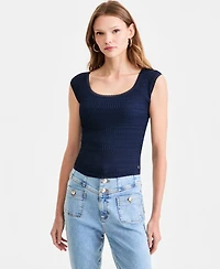 Guess Women's Elisabette Scoop Neck Top