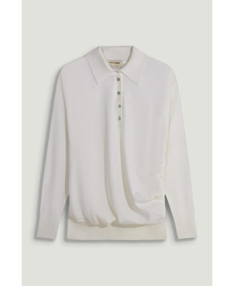 Nocturne Women's Knit Polo Sweater