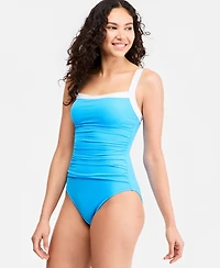 Bleu by Rod Beattie Women's I'm With The Band Square-Neck One-Piece Swimsuit
