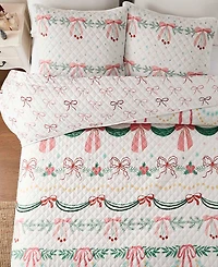 Avanti Bows Branches Reversible 3-Pc. Quilt Set, Full/Queen