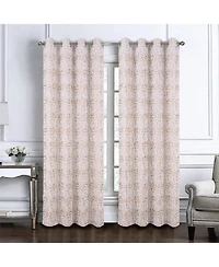 Rt Designers Collection 100% Polyester 140 Gsm Luca Jacquard Grommet Curtain Panel 54" x 84