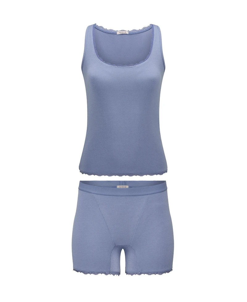 Adore Me Women's Tayler Pajama Tank & Boxer Shorts Set