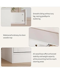 gaomon 2 Drawers Wood Dressers for Bedroom, Wooden Chest of Drawers Clothes Storage Organizer for Living Room, Modern Wide Tv Dresser for 65 Inch Tv