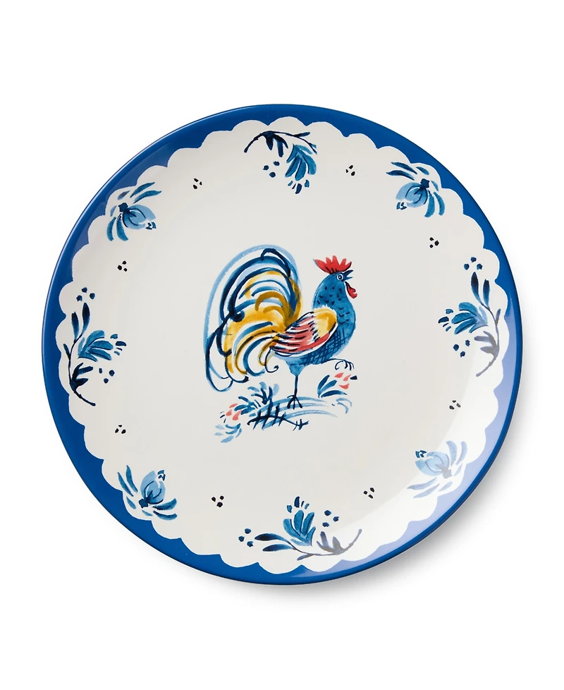 Certified International French Rooster Dinner Plates, Set of 4