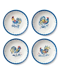 Certified International French Rooster Soup Bowls, Set of 4