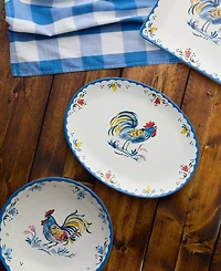 Certified International French Rooster Oval Platter