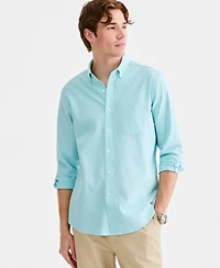 Club Room Men's Solid Stretch Oxford Cotton Shirt, Created for Macy's