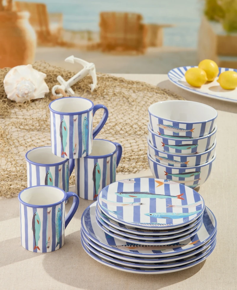 Certified International Something Fish 16-Pc. Dinnerware Set, Service for 4