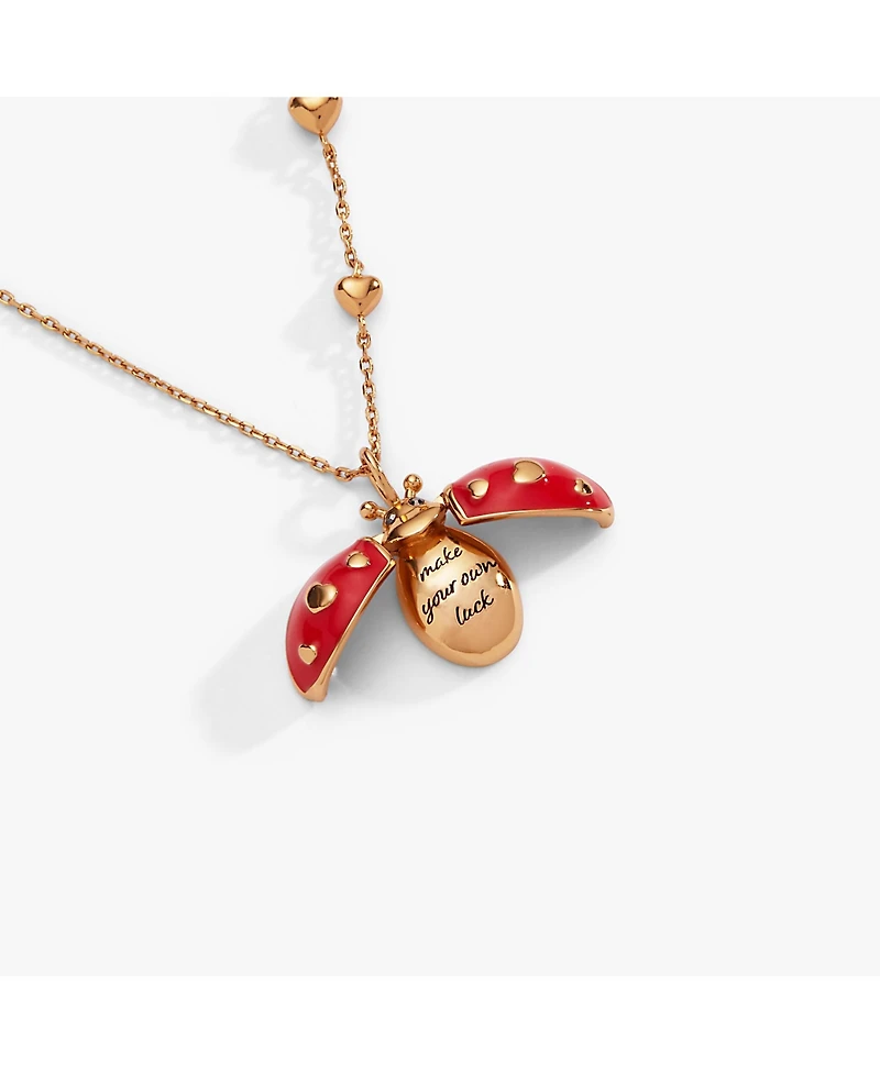 Make Your Own Luck' Ladybug Locket Pendant