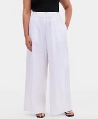 I.n.c. International Concepts Plus Pull-On Wide-Leg Pants, Created for Macy's
