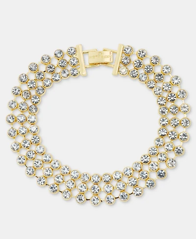 Anne Klein Crystal Mesh Chain Flex Bracelet