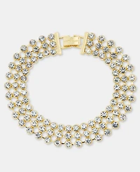 Anne Klein Crystal Mesh Chain Flex Bracelet