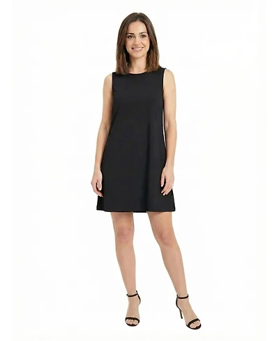 24seven Comfort Apparel Petite Round Neck Mini Dress