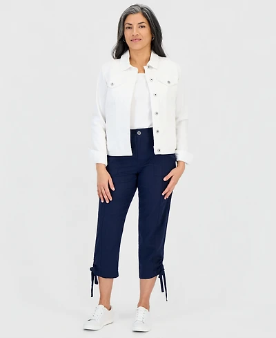 Style & Co Petite Cropped Tie-Hem Pants, Macy's Exclusive