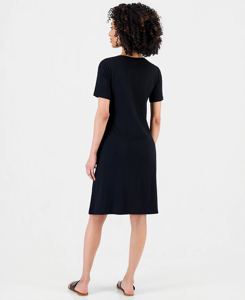 Style & Co Petite Tie-Waist T-Shirt Dress, Macy's Exclusive