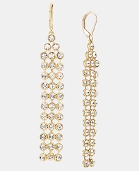 Anne Klein Crystal Mesh Chain Linear Drop Earrings
