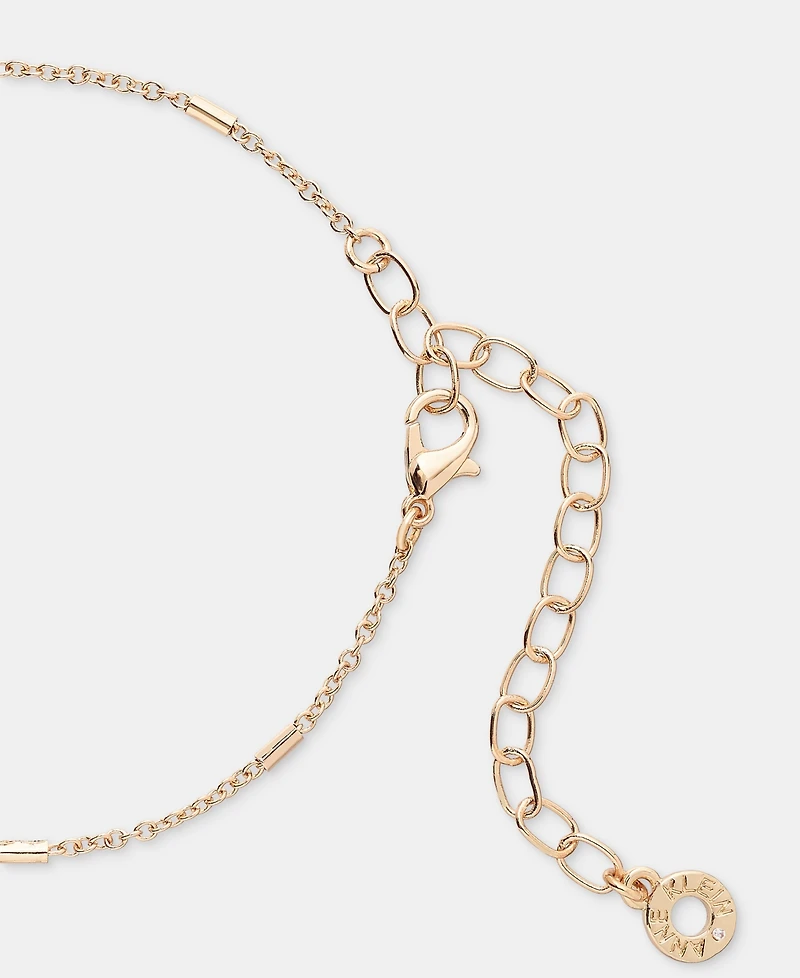 Anne Klein Crystal Flower Statement Necklace, 16" + 3" extender