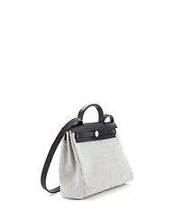 Pre-Owned HERMES 31 Herbag Zip Criss Viking Toile and Leather