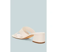 London Rag Womens Shulva Block Heel Slip Ons