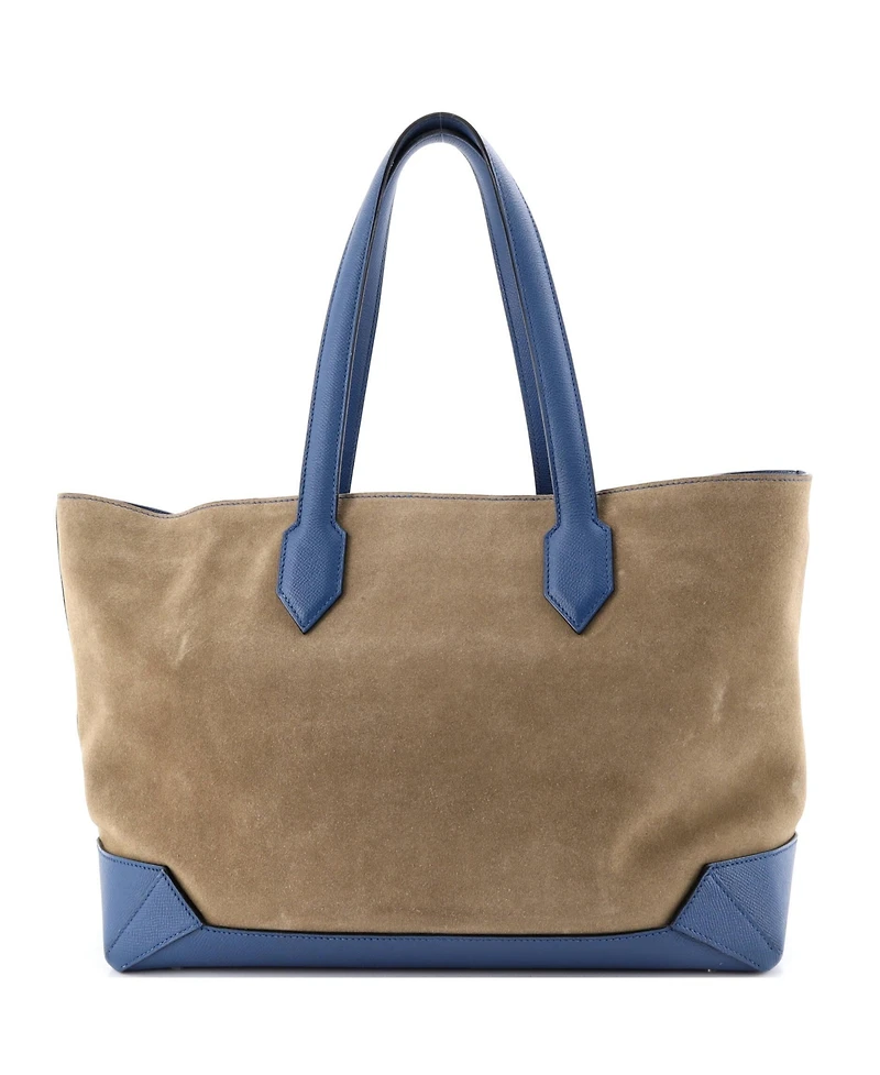 Pre-Owned HERMES 36 Maxibox Cabas Doblis Suede with Epsom