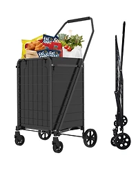Rainsken Foldable Heavy Duty Shopping Cart