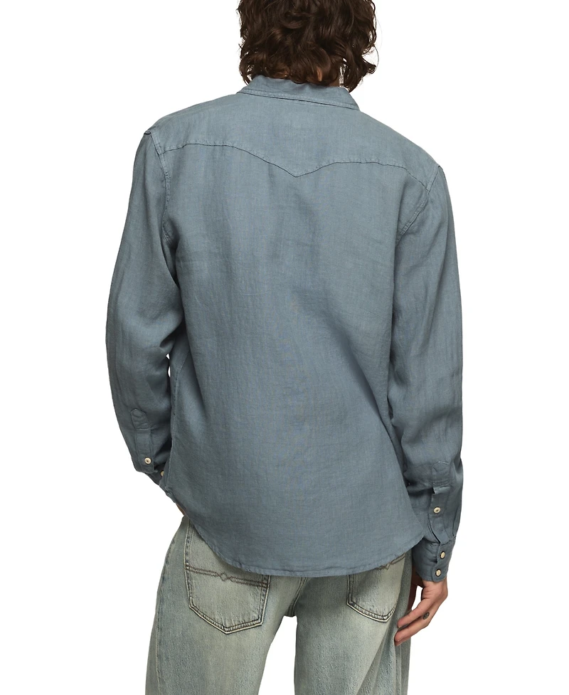 Lucky Brand Men's Spread Collar Western Shirt