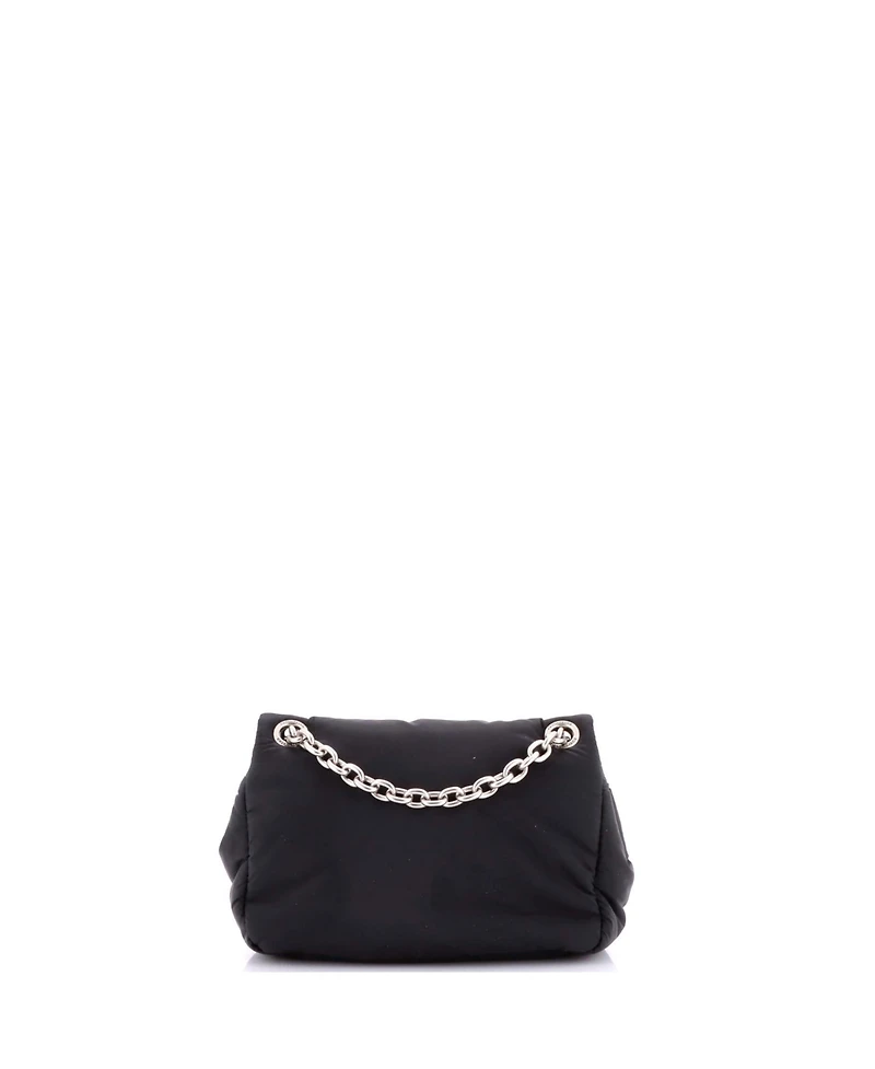 Pre-Owned Balenciaga Mini Monaco Chain Flap Shoulder Bag Nylon
